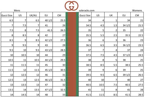 gucci size conversion chart|Gucci size chart us.